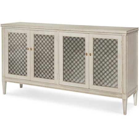 Transitional Mesh-Front Sideboard