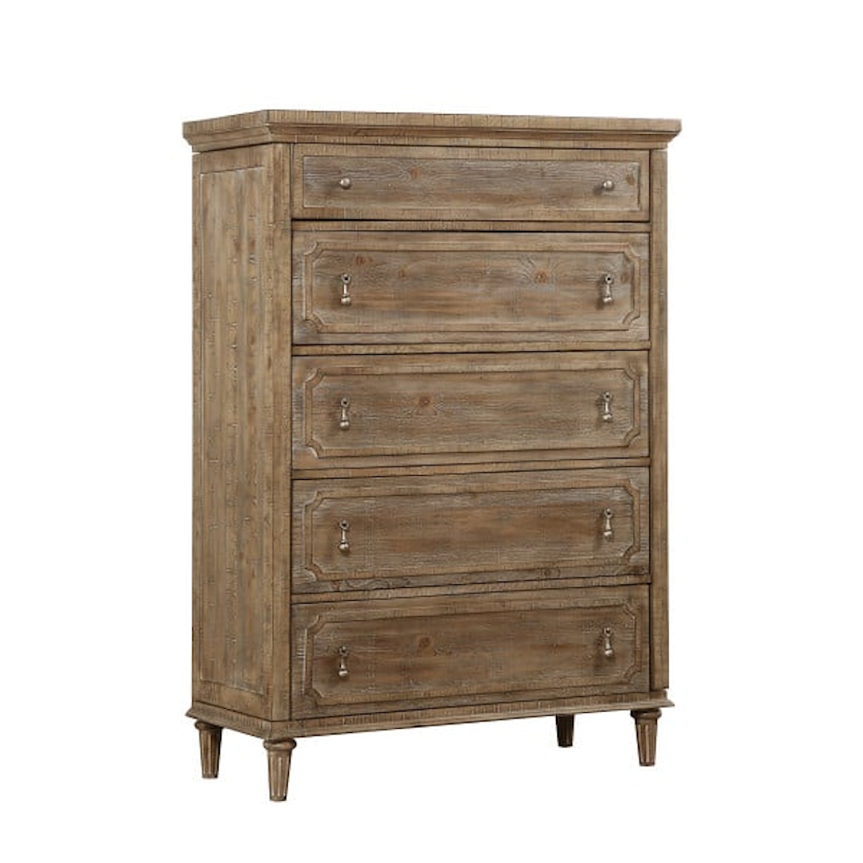 Emerald Interlude 5-Drawer Bedroom Chest with Sandstone Finish