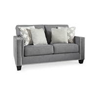 Casual Loveseat with Accent Pillows