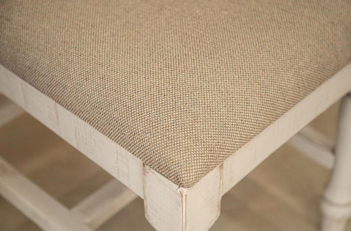 Uprooted Rock Valley Solid Wood Chair with Fabric Seat