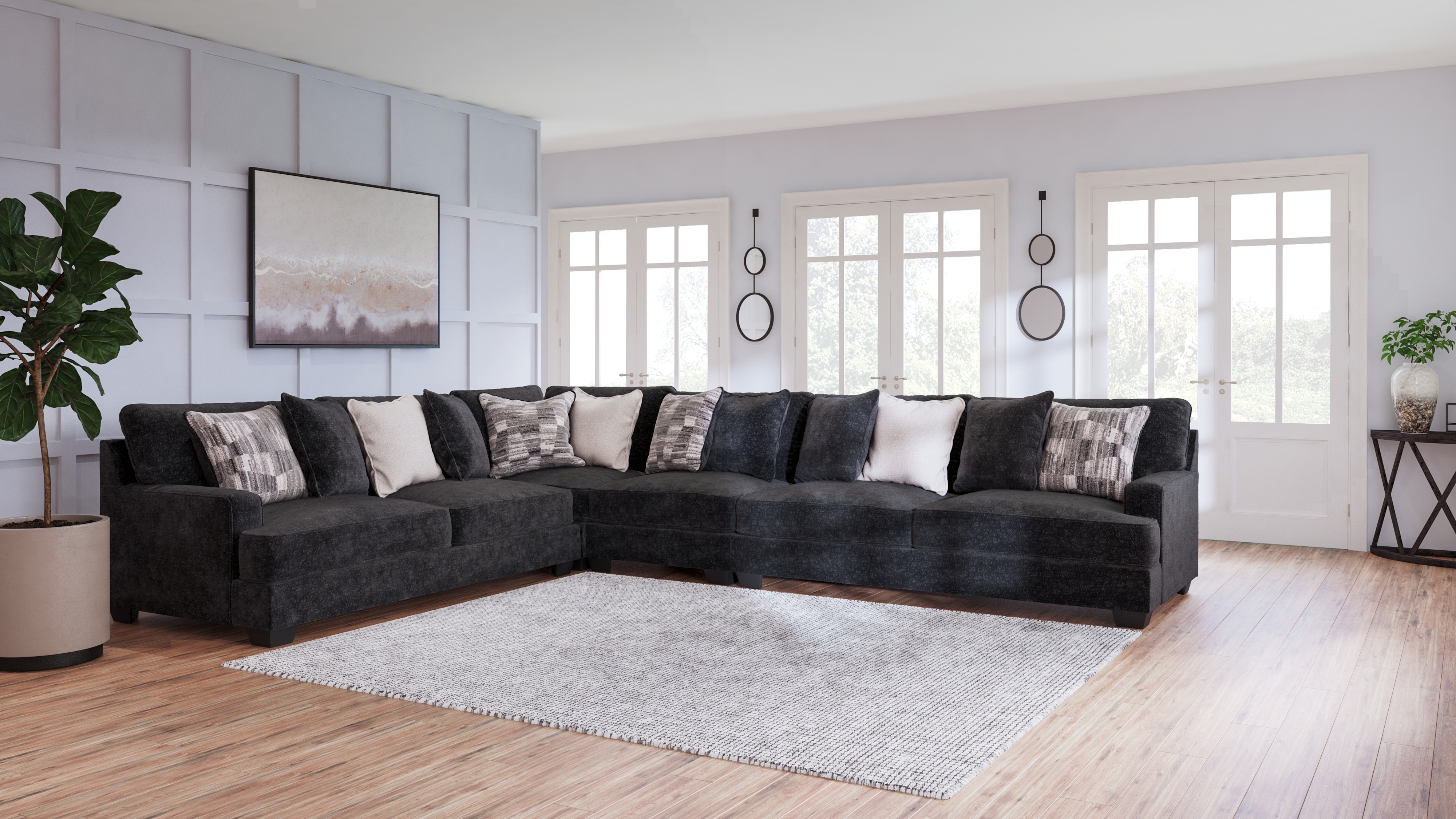 Signature Design by Ashley Lavernett 4-Piece Sectional With Ottoman