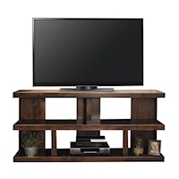 Transitional 64" Media Console with with Open Shelving