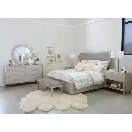 Glam Upholstered Queen Bed
