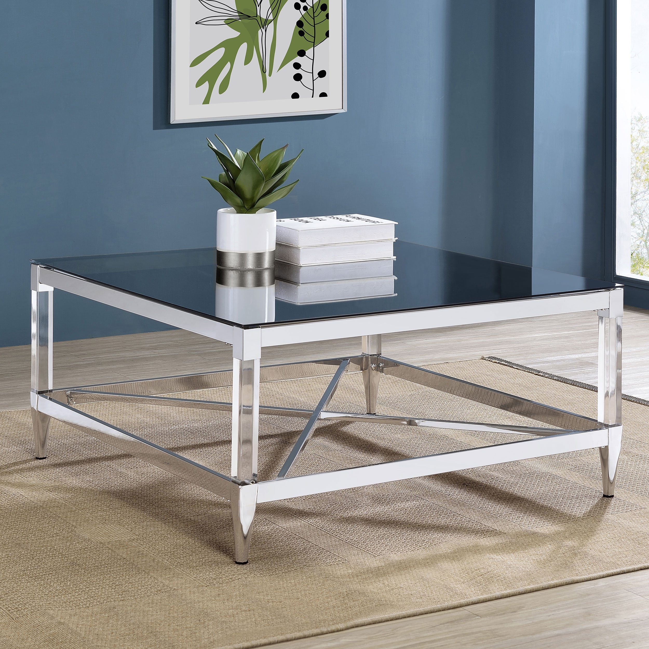 Coaster Lindley Lindley Tempered Mirror Coffee Table