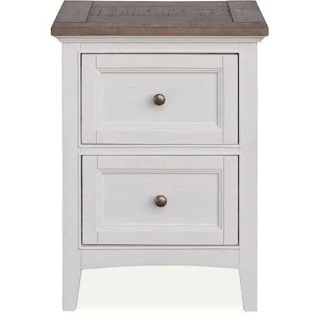 Two-Tone 2-Drawer Nightstand