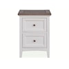 Magnussen Home Heron Cove Bedroom Two-Tone 2-Drawer Nightstand