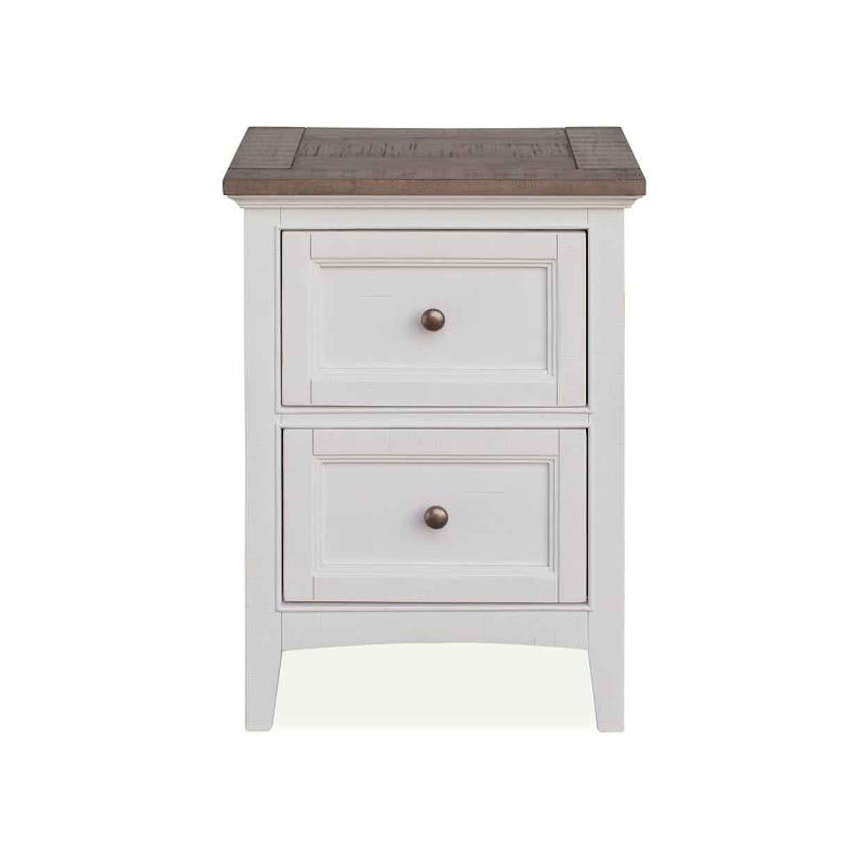 Magnussen Home Heron Cove Bedroom Two-Tone 2-Drawer Nightstand