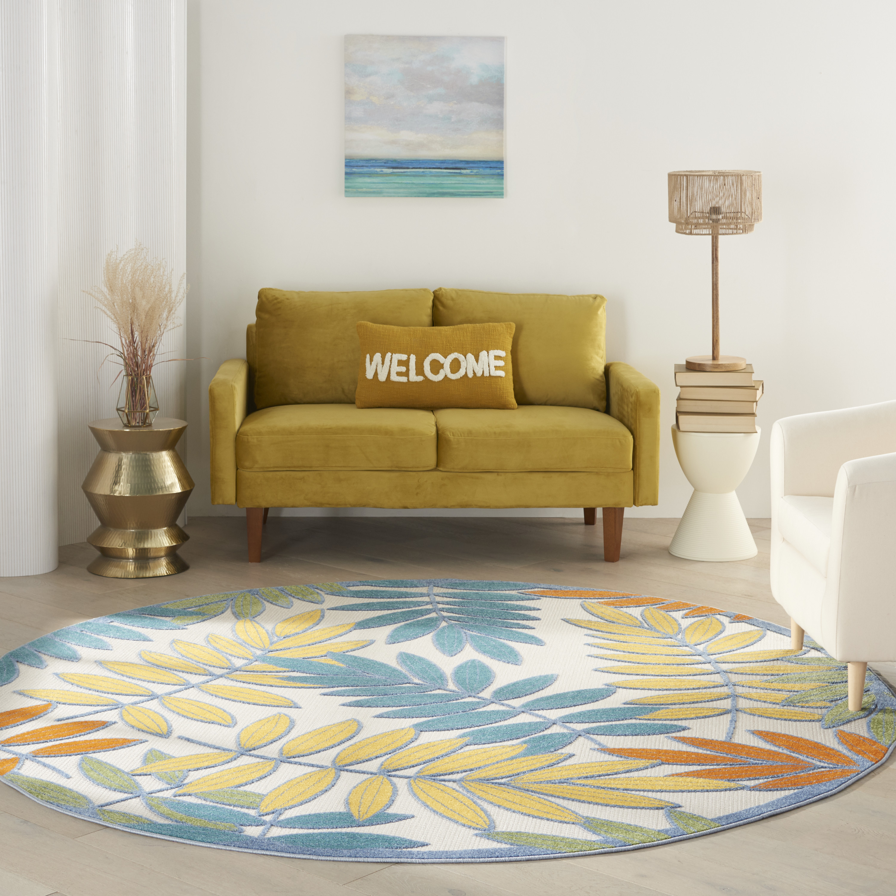 Nourison Aloha 7'10" Round  Rug