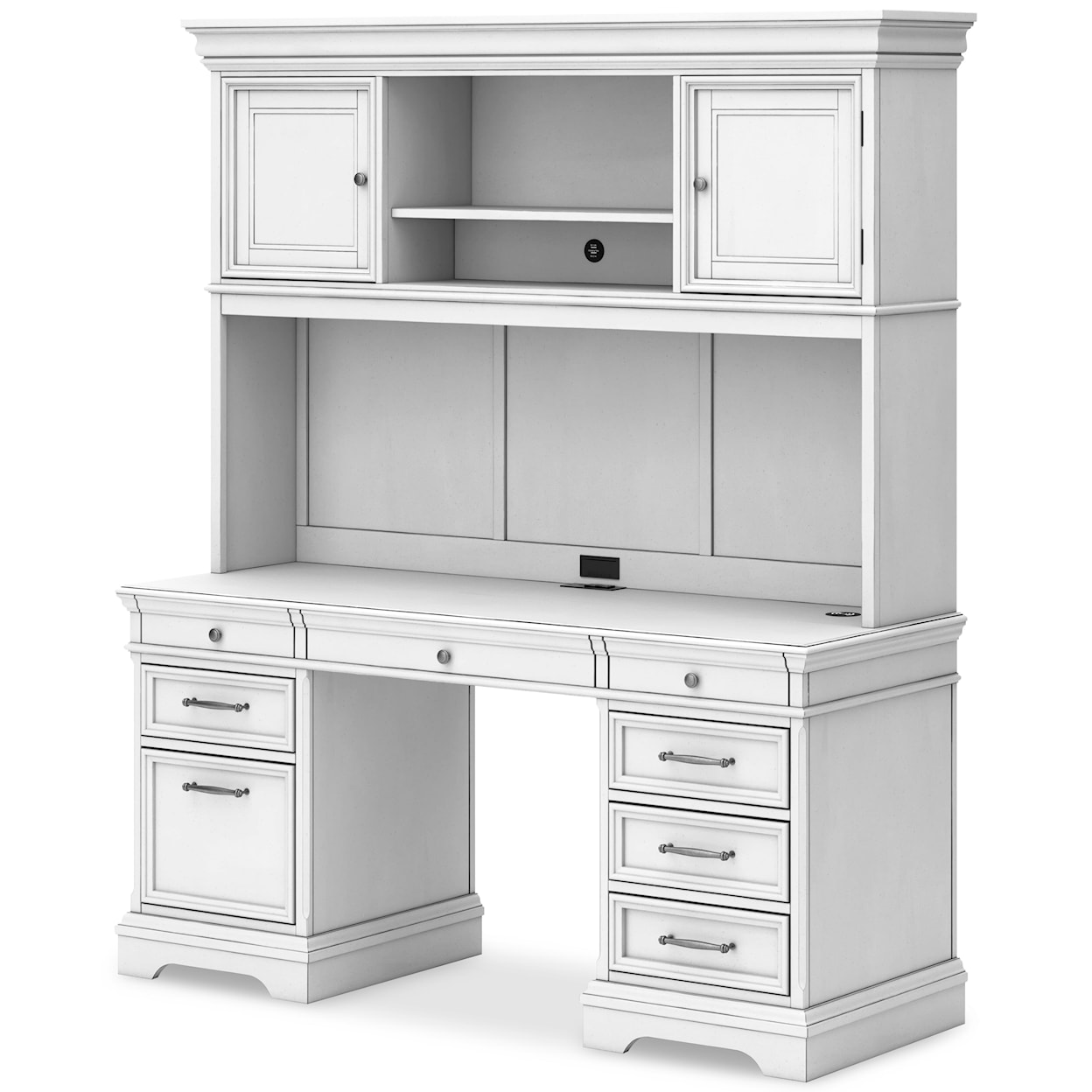 Signature Design by Ashley Kanwyn Home Office Storage Leg Desk with Cord  Management and USB Charging, Furniture Superstore - Rochester, MN