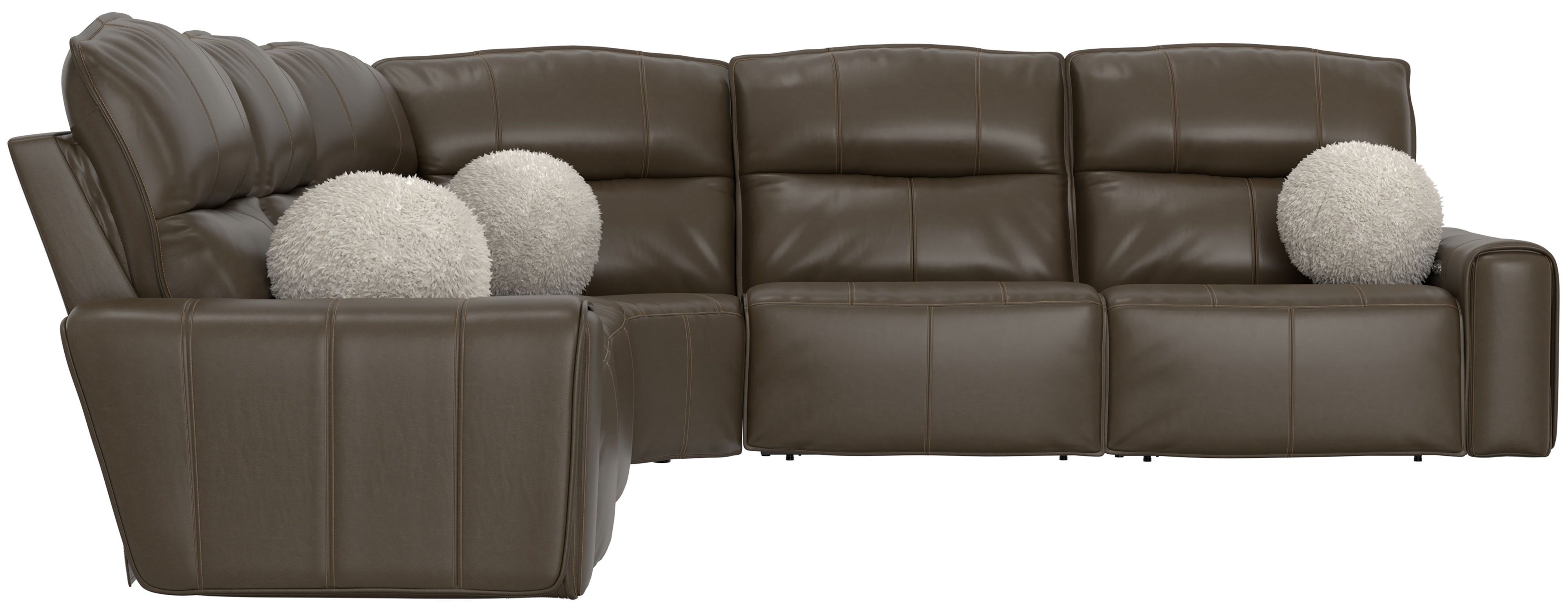 5-Piece Sectional with Three Power Recliner