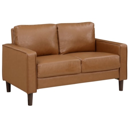Faux Leather Loveseat