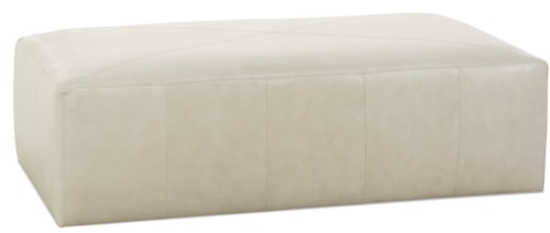 Contemporary Leather Ottoman