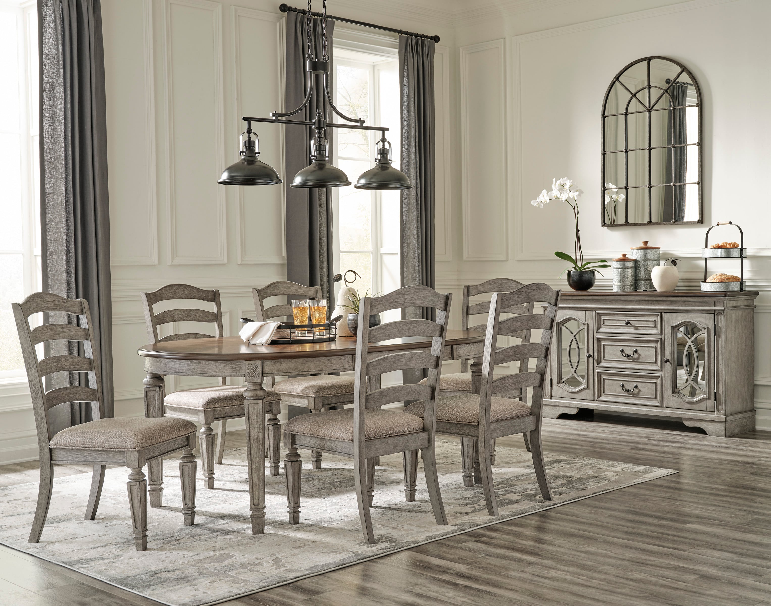 ashley 8 piece dining set