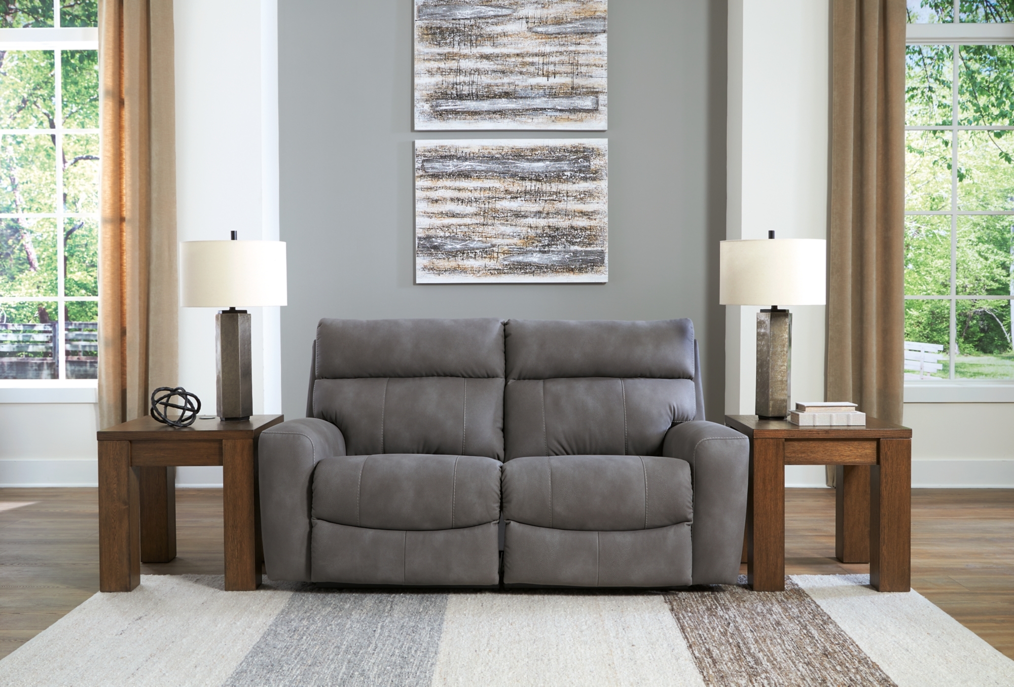 2-Piece Power Reclining Sectional Loveseat