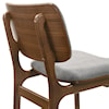 Armen Living Venus Wood Dining Accent Chairs in Walnut Set