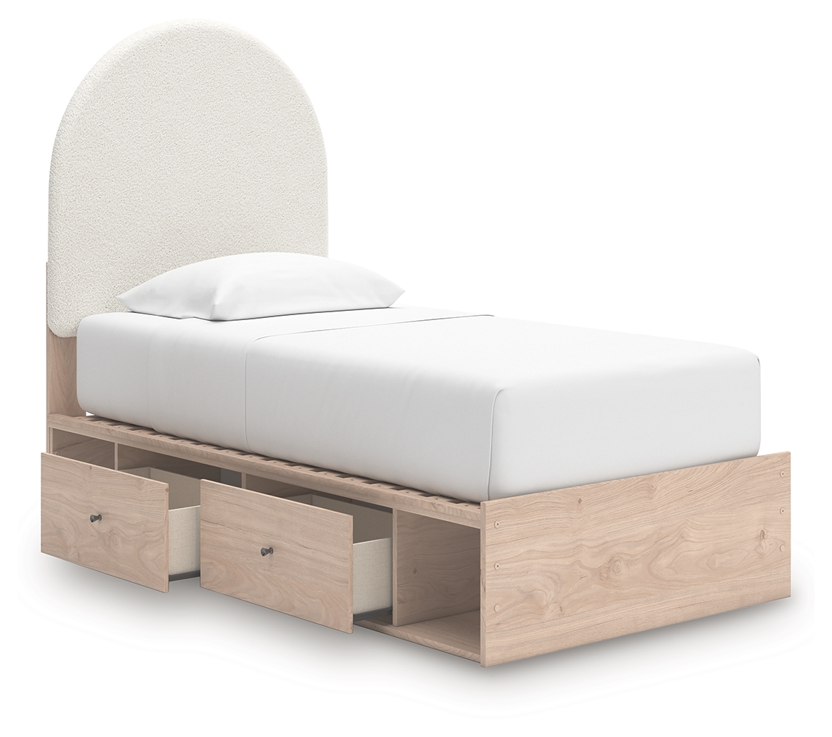 Twin Upholstered Panel Bed