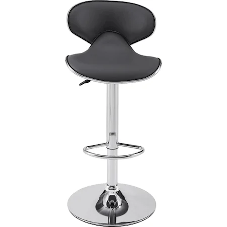 Contemporary Adjustable Barstool with Footrest