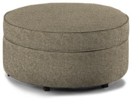 Contemporary Round Storage Ottoman with Casters