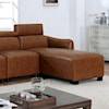 Furniture of America HOLMESTRAND Brown Large 3-Piece Sectional Sofa