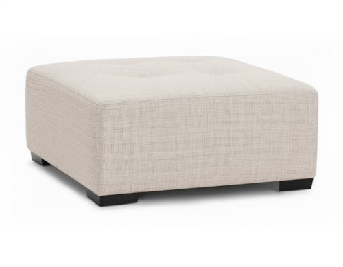 Square Ottoman w/ Button Tufts
