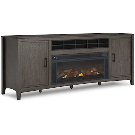 84" TV Stand with Electric Fireplace