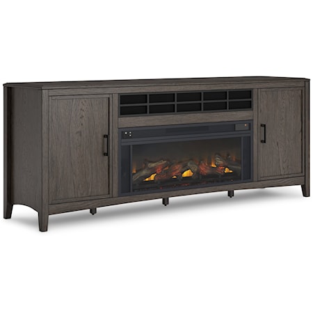 84" TV Stand with Electric Fireplace