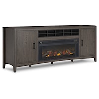 84" TV Stand with Electric Fireplace