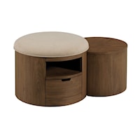 Transitional Duo Ottoman Table
