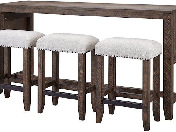 Console Table with 3 Stools