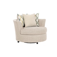 Tampa Contemporary Swivel Chair with Casters