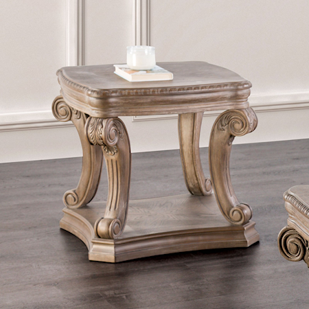 End Table with 1-Lower Shelf