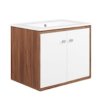 24" 	Wall-Mount Bathroom Vanity