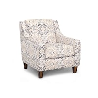 Casual Stationary Accent Chair with Tapered Legs