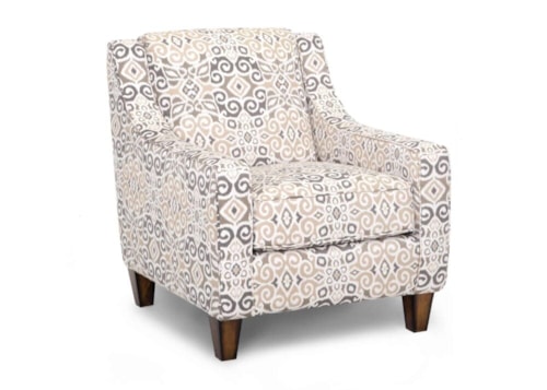 Casual Stationary Accent Chair with Tapered Legs