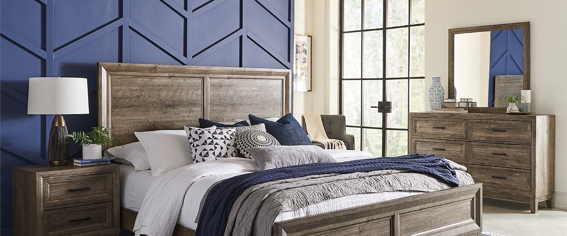 Casual California King Panel Bedroom Group