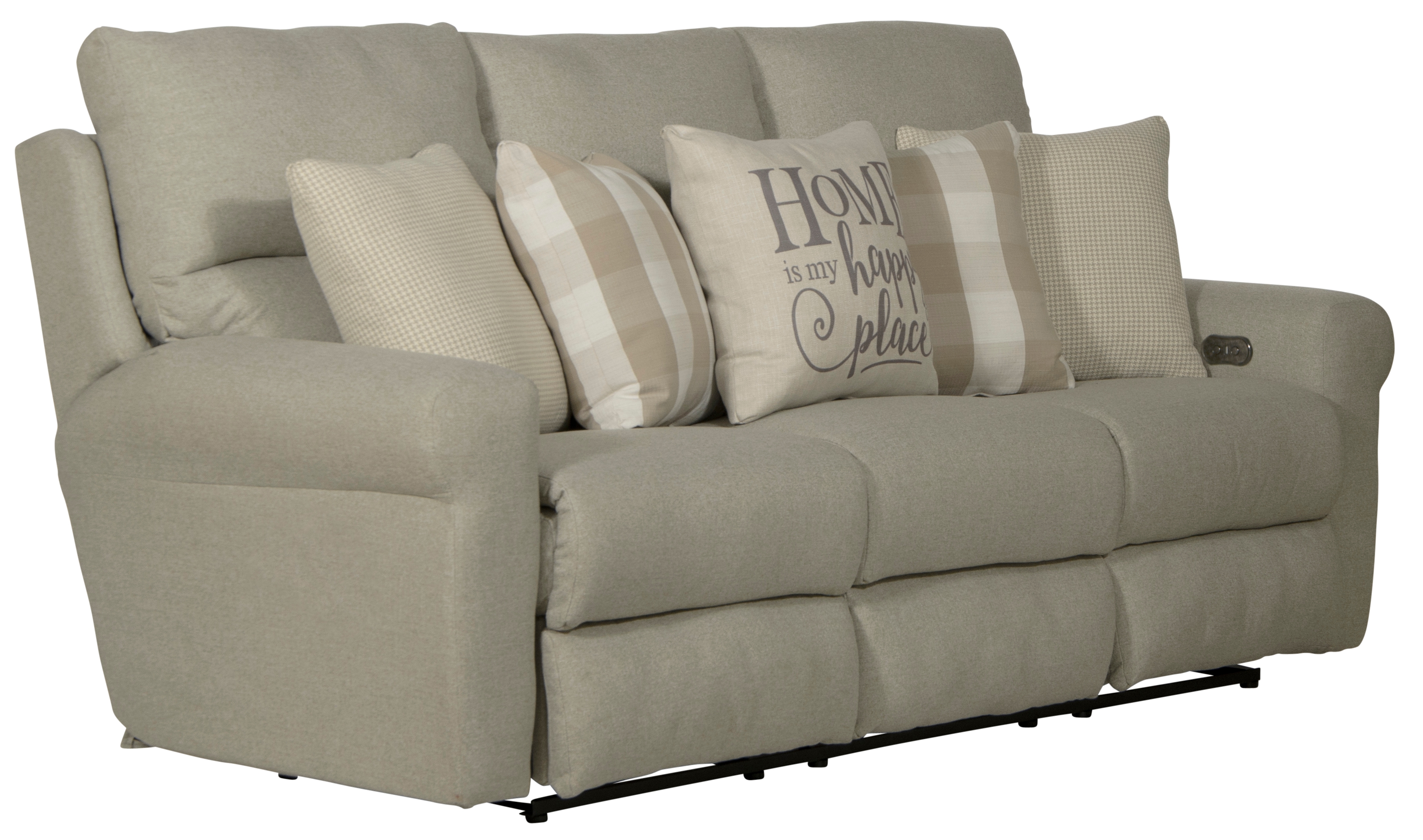 Transitional Lay Flat Power Reclining Sofa