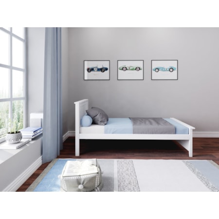 Youth Twin Single Bed in White