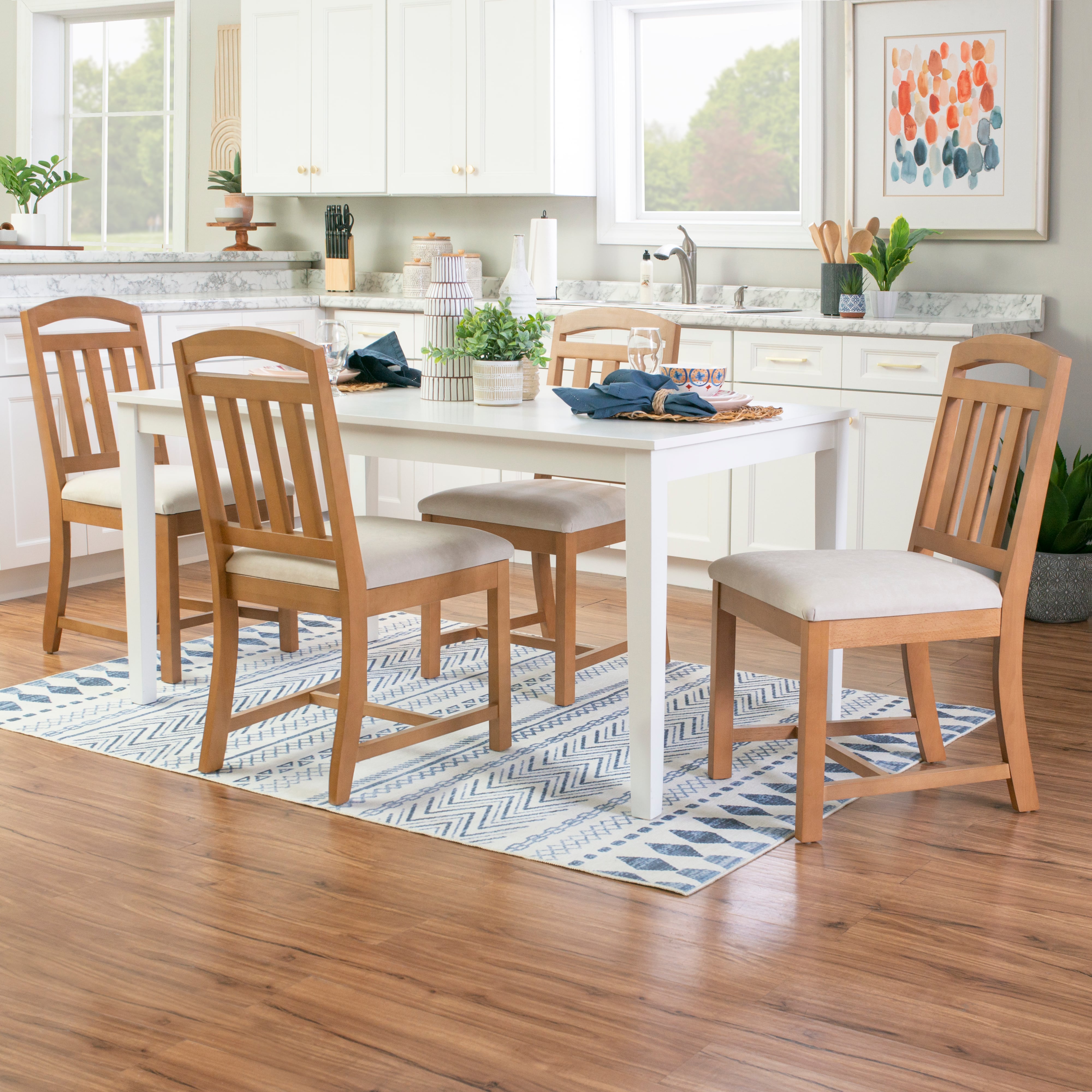 Linon Wilmer Dining Chair with Upholstered Seat