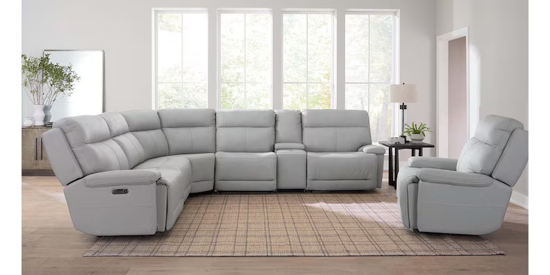 Bassett Club Level - Fletcher Transitional 6-Piece Power Sectional Sofa