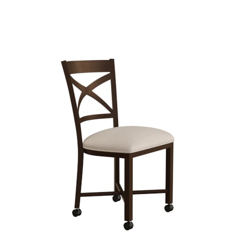Edmonton Non-Swivel Chair With Welt And Casters