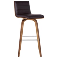 Walnut/Brown Faux Leather