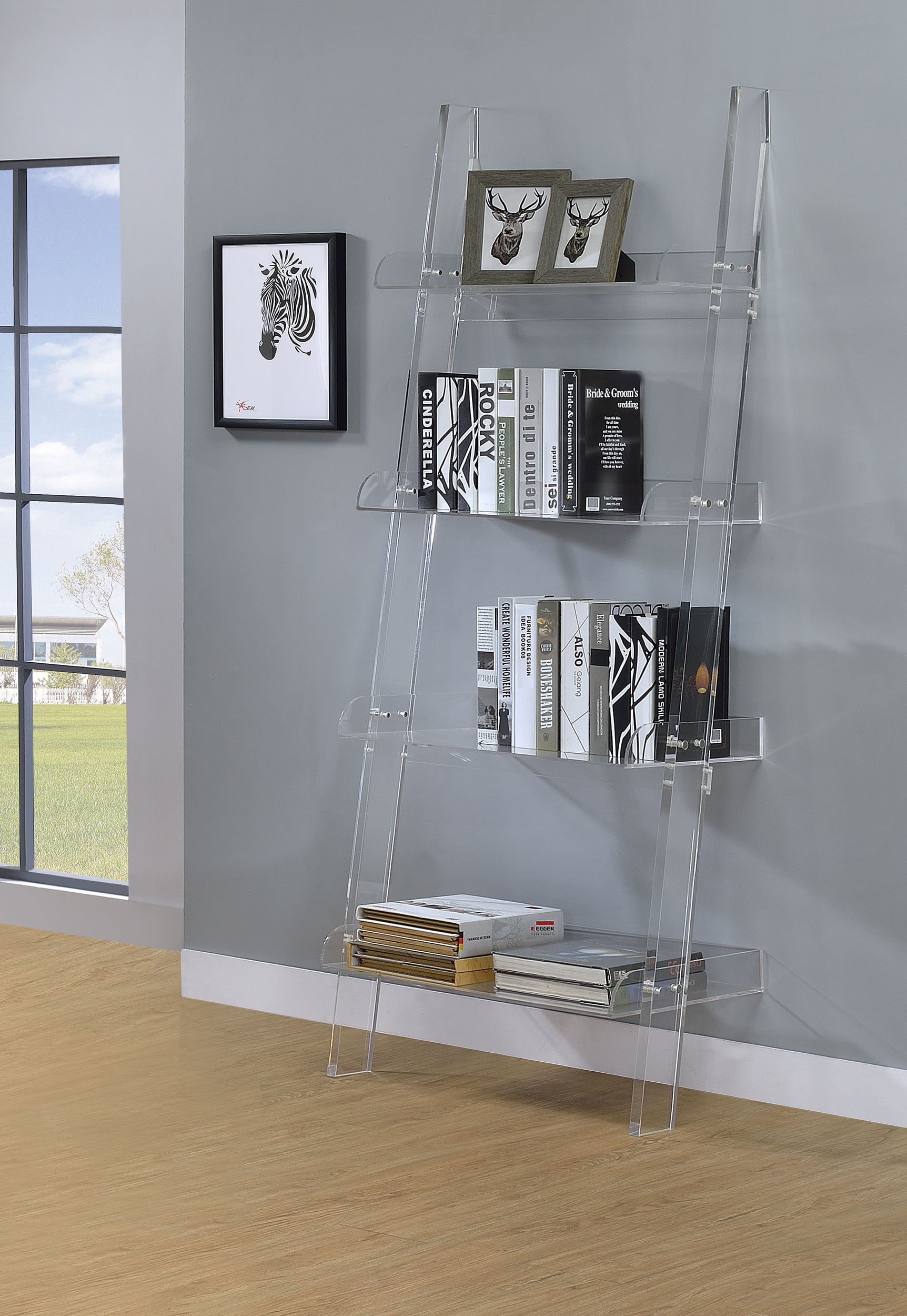 Coaster Amaturo 72-inch 4-shelf Ladder Bookshelf