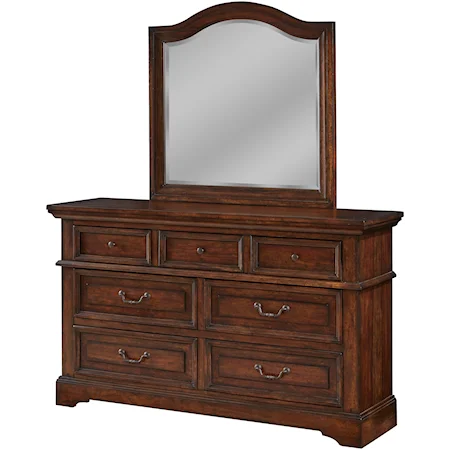 Dresser and Mirror Set