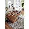 Bravo Furniture Trafton Leather Chaise Sofa w/ USB Port & Wood Feet