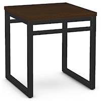 Customizable Crawford End Table with Square Wood Top