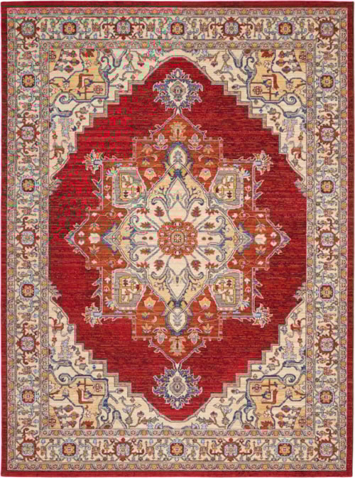 8'6" x 11'6" Red Rectangle Rug