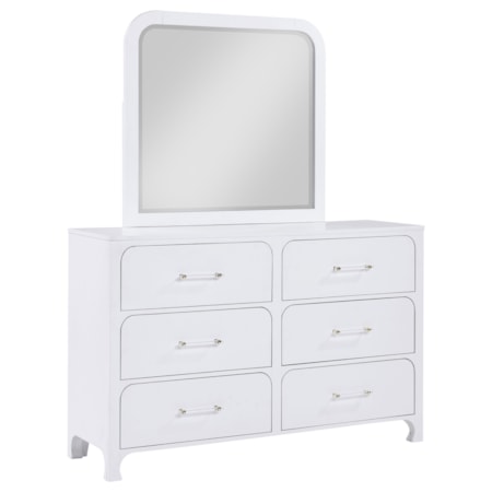 Anastasia 6-drawer Dresser w/ Mirror