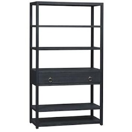 Contemporary 6-Shelf Accent Bookcase