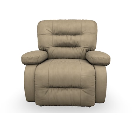 Casual Power Space Saver Recliner with Line-Tufted Back