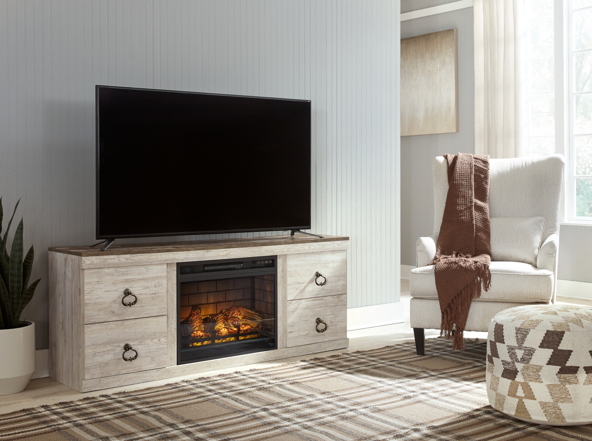 TV Stand With Electric Fireplace
